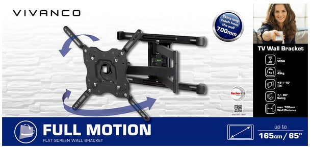 Vivanco Extra Large Long Reach Full Motion TV Arm Bracket BFMO6640