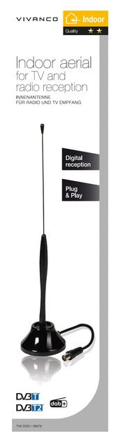 Vivanco Indoor Aerial Antenna for TV and Radio 38879