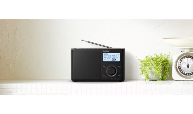 Sony XDRS61B Portable FM/DAB/DAB+ Radio with Presets Black