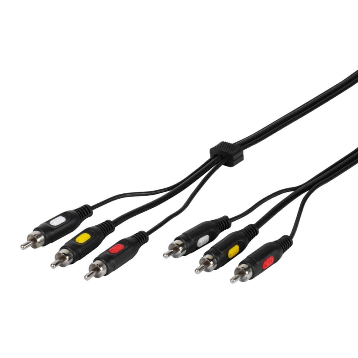 Vivanco 3 x RCA Phono to 3 x RCA Phono Plug Audio / Video Cable 2m 47029