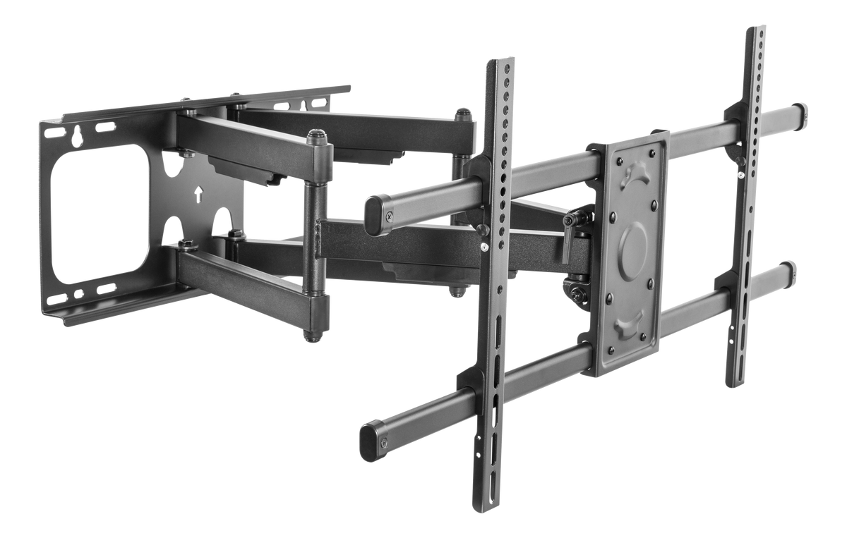 Deltaco ARM0260 Extra Large Full Motion 3-way TV Wall Mount Bracket Up To 75KG Media Wall Black