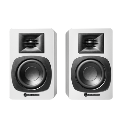 Audio Technica ATSP3X Powered / Bluetooth Bookshelf Speakers White (Pair)