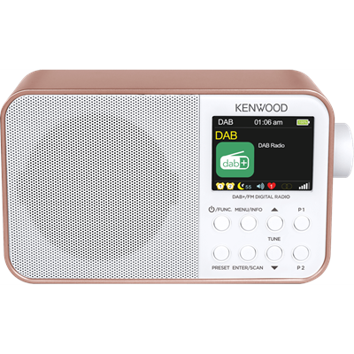 Kenwood CR-M30DAB Portable FM DAB+ Bluetooth Radio Rose Gold CRM30DAB