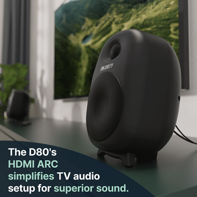 Majority D80 Powered / Bluetooth Bookshelf Speakers Black (Pair)