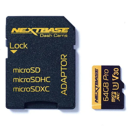 Nextbase 64GB microSDHC SD Card with Adapter V30 For Dashcam etc.