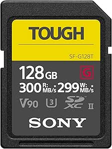 Sony SF-G128T Tough Series UHS II SDXC v90 Memory Card SFG128T