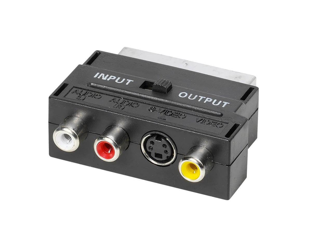 Vivanco Scart to 3 x RCA Phono / S-VHS Adapter Block 47048