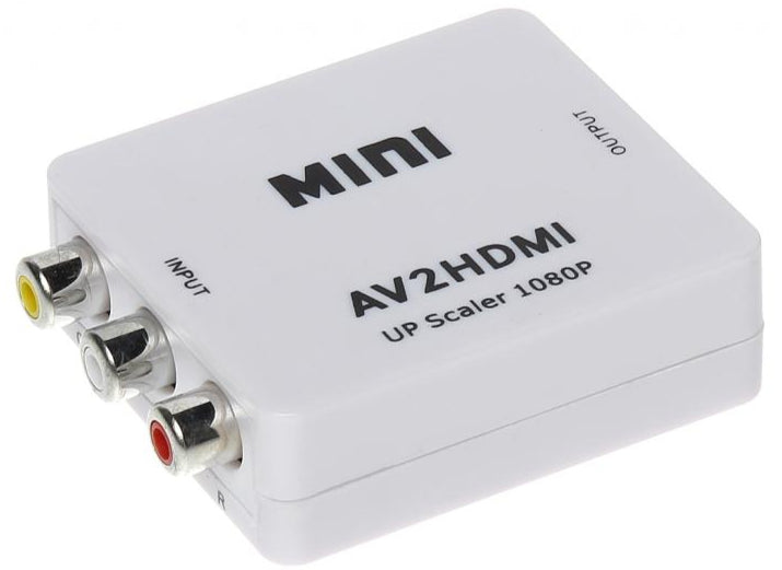 AV 3 x RCA Phono Composite Video to HDMI Adapter (USB Powered)