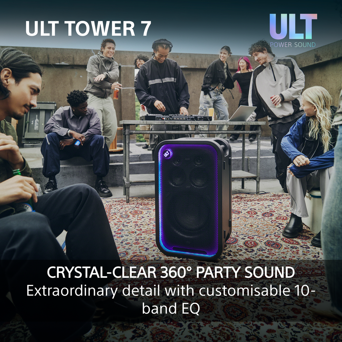 Sony SRS-ULT700 ULT Tower 7 Bluetooth Party Speaker SRSULT700