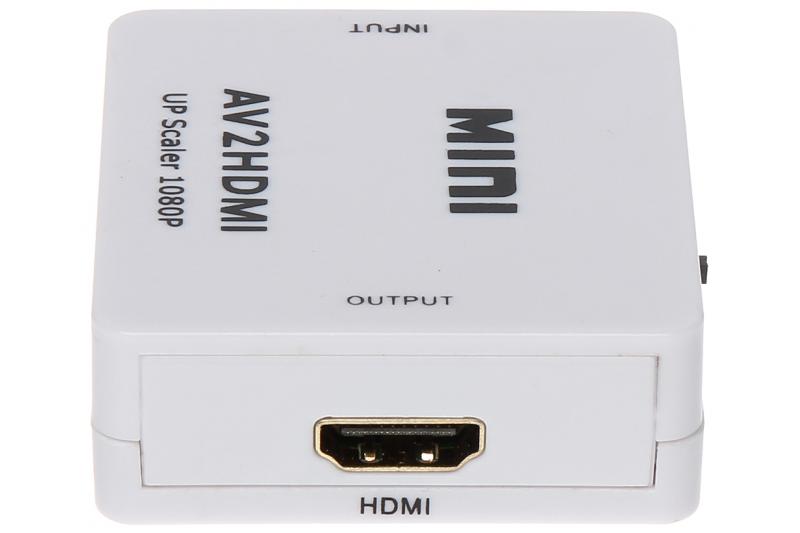AV 3 x RCA Phono Composite Video to HDMI Adapter (USB Powered)