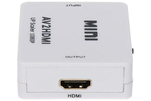 AV 3 x RCA Phono Composite Video to HDMI Adapter (USB Powered)