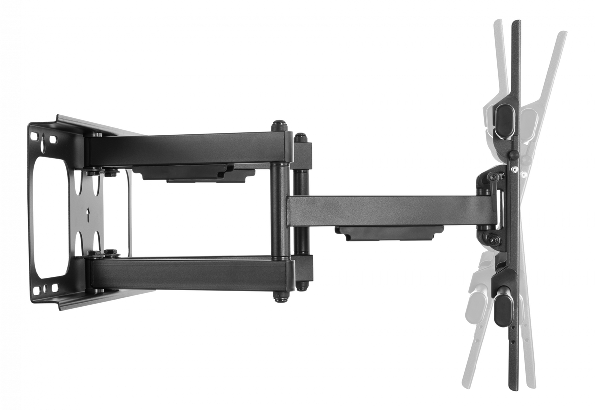 Deltaco ARM0260 Extra Large Full Motion 3-way TV Wall Mount Bracket Up To 75KG Media Wall Black