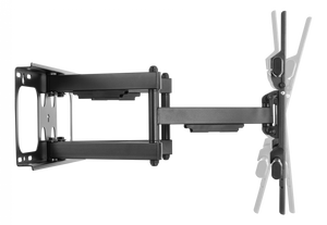 Deltaco ARM0260 Extra Large Full Motion 3-way TV Wall Mount Bracket Up To 75KG Media Wall Black