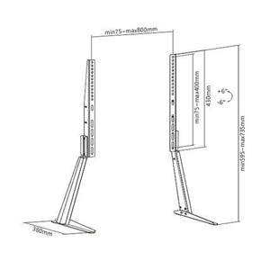 JL PRO3270 Universal TV Table Top Feet Stand for Screen Sizes up to 70"
