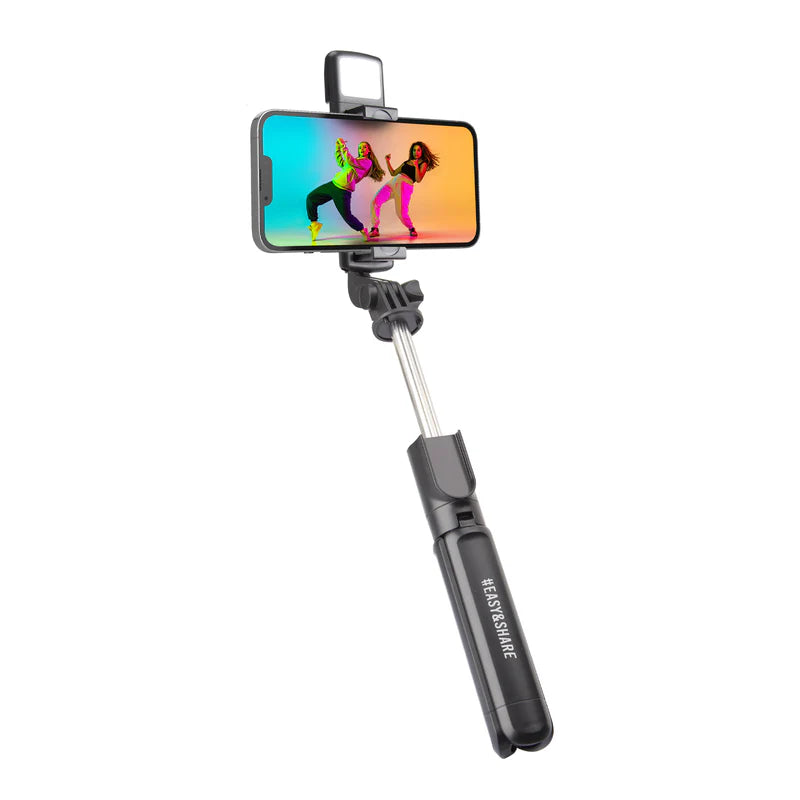 SBS Universal Selfie Stick with Built in LED Light and Tripod TETRIPOLED