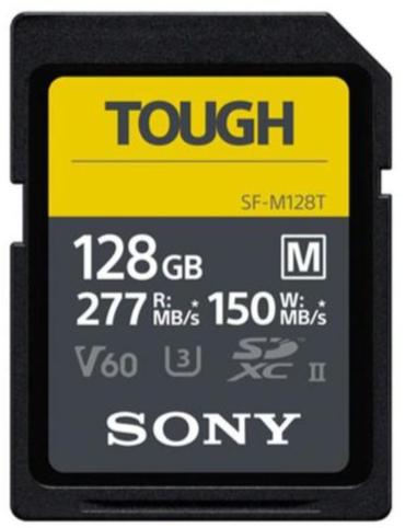 Sony SF-M128T 128GB M Series SDXC UHS-II V60 Type A Tough Memory Card SFM128T